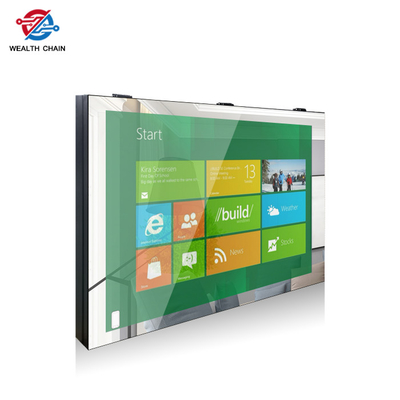 Ημι υπαίθριο LCD ψηφιακό γυαλί T/R 50%/50% καθρεφτών συστημάτων σηματοδότησης έξυπνο χωρητική οθόνη αφής επίδειξης LCD