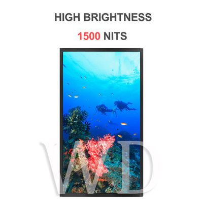 1920x1080 1500 υψηλή επίδειξη φωτεινότητας LCD ψειρών, εξοπλισμός διαφήμισης LCD