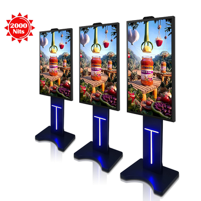 65» υψηλοί ανεμιστήρες οθόνης φωτεινότητας LCD επίδειξης παραθύρων 4K το μακρινό έλεγχο CMS